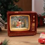 Božićni ornament dekorativni zvončić „Sneško sa svetlom“ – ručno izrađen rezin‑keramički ukras za dnevni boravak - Slika 2