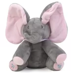 Plišani slonić sa visećim ušima – ultra mekani sivi slonić sa roze ili plavim detaljima - Slika 2