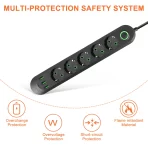 Produžni kabl sa USB priključcima – 5 utičnica, prekidač i zaštita od preopterećenja - Slika 6