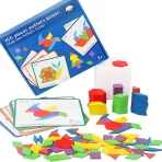 Drvena Edukativna Slagalica od 155 Delova – Geometrijski Oblik za Decu (3+ godine) - Slika 2