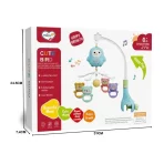 Pametna muzička vrteška za bebu sa daljinskim upravljačem – melodije, svetlo i rotacija za miran san - Slika 3