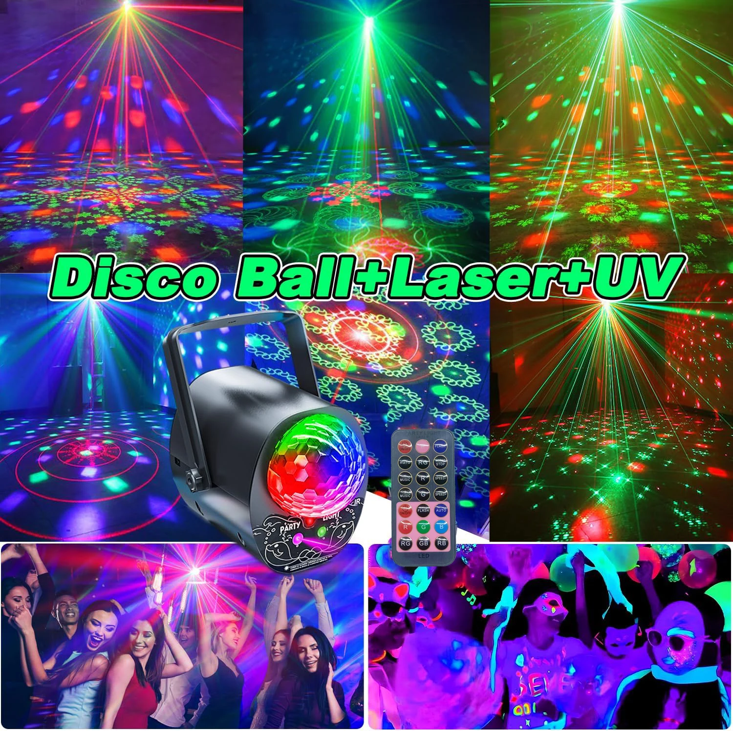 main-image-3 5V RGB prenosiva svetleća kugla sa zvučnom kontrolom – magična disko rasveta za svaku priliku - Slika 4