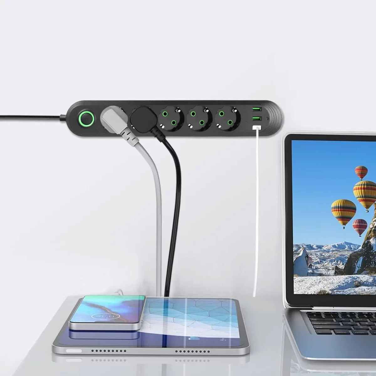 Produžni kabl sa USB priključcima – 5 utičnica, prekidač i zaštita od preopterećenja - Slika 3