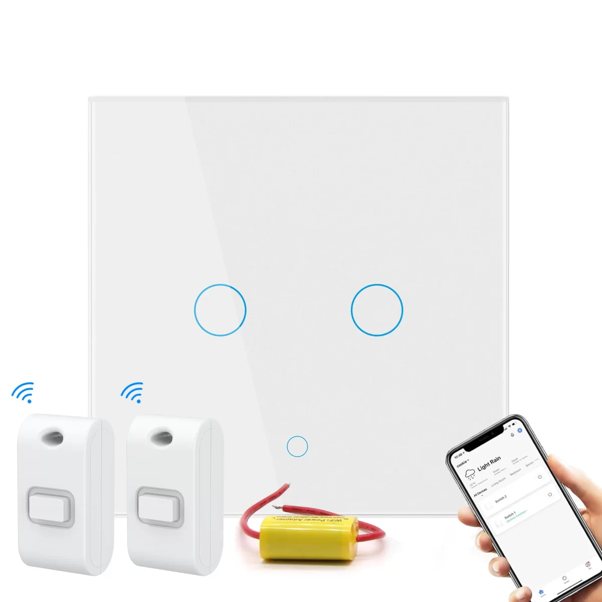 Pametni WiFi prekidač – 1/2/3 kanala sa touch kontrolom i Tuya integracijom - Slika 3