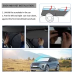 Otpornik na Toplotu, Preklopni Suncobran za Prednje Staklo, UV Blokator, Titanijumska Srebrna Zaštita za Auto - Slika 3