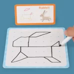 Montessori geometrijska slagalica 3-u-1 – edukativna slagalica za kreativnu i pametnu igru - Slika 3