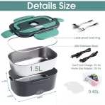 Samogrejna inox posuda za ručak – električna kutija za auto i kancelariju - Slika 5