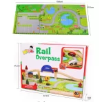 Drvena železnica sa mapom i kutijom