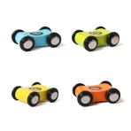 Drvena mini auto traka za decu 2-u-1 – zabavna staza sa točkićima i autićima - Slika 4