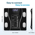 Pametna Digitalna Bluetooth vaga za merenje telesne mase i analizu sastava tela – Kapacitet 180kg, povezivanje sa aplikacijom - Slika 5