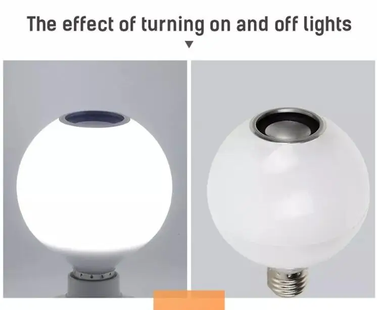 main-image-5 LED Smart Muzička Sijalica 12W E27 – RGB Svetlo i Bluetooth Zvučnik sa Daljinskim Upravljačem - Slika 2