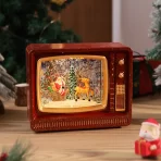 Božićni ornament dekorativni zvončić „Sneško sa svetlom“ – ručno izrađen rezin‑keramički ukras za dnevni boravak - Slika 5
