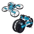 2-u-1 RC Motor - Dron za Kopno i Vazduh – Mini Deformabilni Helikopter sa Sat Kontrolom (WiFi, Kamera, 3+ godine) - Slika 5