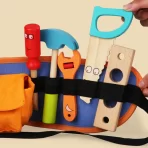 Drvena alat torbica za decu – set alata za igru i učenje kroz popravke - Slika 2