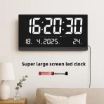Ekstra Veliki Digitalni LED Zidni Sat – Moderan Dekor sa Jasnim Prikazom Vremena - Slika 5