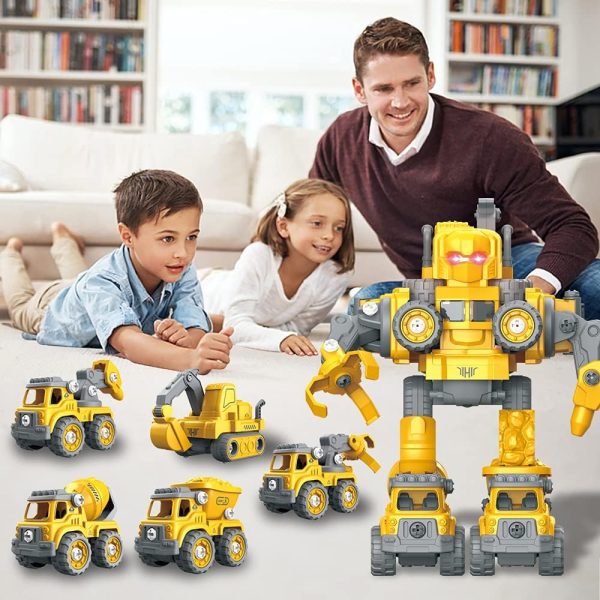 Transformers Autobot set svih volaza , pored vozila se nalazi otac sa decom koji posmatraju vozila