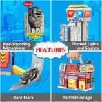 Garaža vatrogasna i policijska stanica – Multifunkcionalni kofer sa svetlima i zvukovima - Slika 2