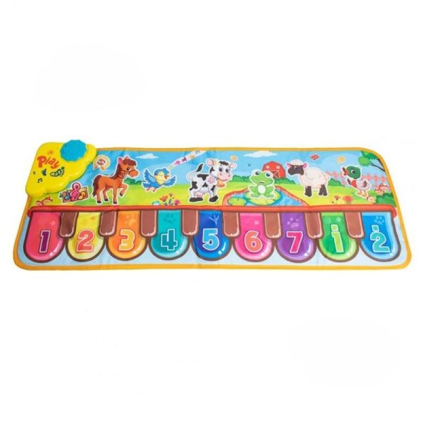 Dečiji muzički podni piano sa tipkama u razlicitim bojama