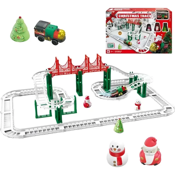 Božićni set – voz sa mostom (61 delova) za decu