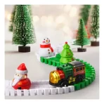 Božićni set – voz sa mostom (61 delova) za decu - Slika 2