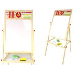 Edukativna dvostrana tabla sa magnetima, abakusom i rotirajućom površinom – kreativni centar za svako dete - Slika 3