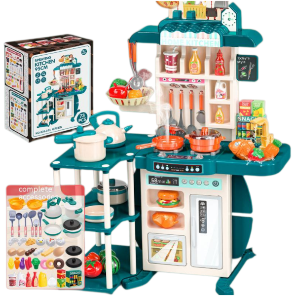 Velika kuhinja za igru u zelenoj boji