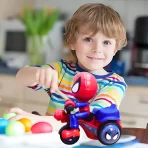 Spajdermen na motociklu svetli i vrti se – Interaktivna igračka za decu - Slika 4