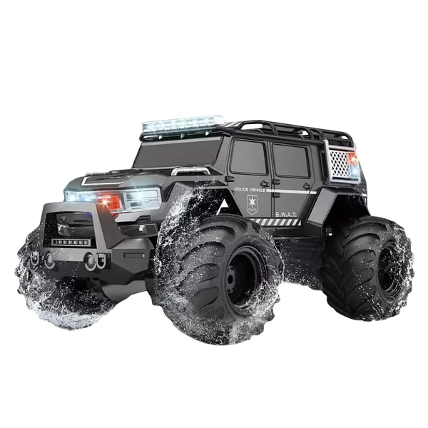 RC amfibijsko vozilo crne boje