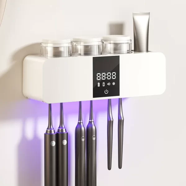 Pametan Držač Četkica sa UV Sterilizatorom i Sušilicom – Efikasna Sterilizacija i Održavanje Higijene
