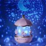 LED projektor noćno svetlo – romantična rotirajuća lampa sa muzikom i projekcijom zvezda - Slika 6
