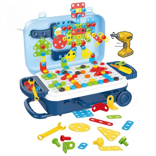 Kofer sa Šrafilicom za Decu sa celim setom plocica i šrafova