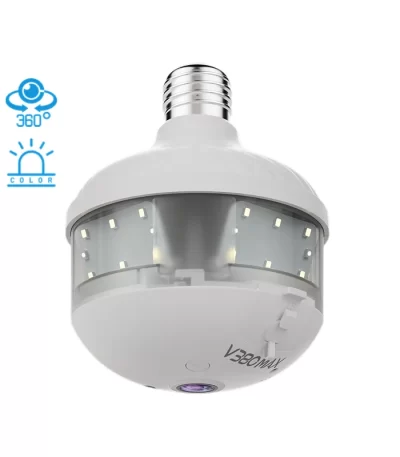 3MP Wi-Fi sigurnosna kamera – 360° VR širokougaona sijalica