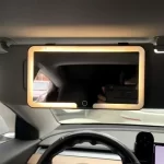 LED ogledalo za auto s vizirskim držačem – šminkersko ogledalo sa 3 režima svetla, punjivo USB-om