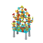 3D DIY set za sklapanje sa 490 delova – edukativni sto za decu sa šrafovima i građevinskim blokovima