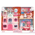 Mini zamak za decu u reze boji sa zečićima