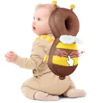 Jastuk za Zaštitu Beba na slici braon pcelica i beba koja nosi jastučić