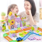 Električni edukativni set kockica – Mehanički blokovi i železnička staza - Slika 6