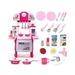 Dečija kuhinja igračka set – velika pink kuhinja za male kuvare - Slika 4