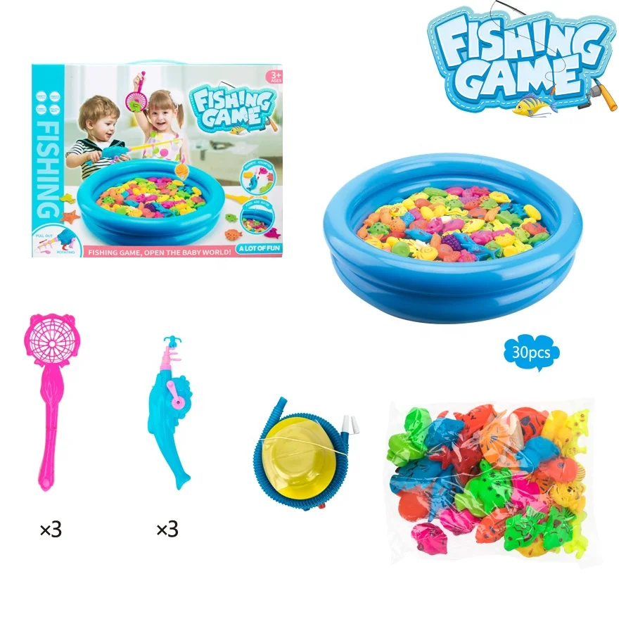 main-image-2 Dečija igra pecanja sa bazenom prikaz bazena i pecaljki , ribica kao i kutije proizvoda