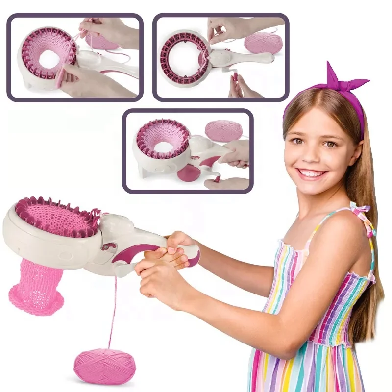 main-image-2 Mašina za Pletenje za Decu slika devojcice kako plete na mašini