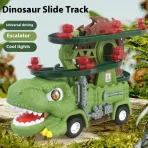 Električna Triceratops Roler-Koster Igračka sa Muzikom i Rotirajućim Točkom | Dino Staza sa Penjanjem i Klizanjem - Slika 2