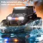 RC amfibijsko vozilo – 4WD policijski auto sa svetlima i stunt funkcijama - Slika 5