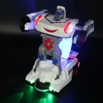 Transformišući policijski robot auto – Električna igračka sa svetlima, muzikom i automatskom transformacijom - Slika 5