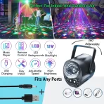 LED DISKO LASER „3 u 1“ pokretna disko/party svetiljka za praznike i događaje - Slika 3