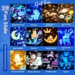 LED projektor noćno svetlo – romantična rotirajuća lampa sa muzikom i projekcijom zvezda - Slika 4