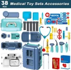 Dečiji doktor set 3u1 – igračka sa stetoskopom i medicinskim alatima za kreativnu igru (za uzrast 3+) - Slika 3