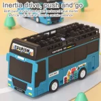 Edukativni Multifunkcionalni Autobus Igračka | Dečiji Trkački Set sa Stazom i Efektima - Slika 3