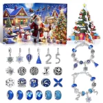 Plavi Božićni Advent Kalendar – 24 DIY Nakit prikazani svi elementi