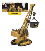 RC građevinska dizalica igračka – 2.4G daljinski bager i toranjska dizalica sa svetlom i dimnim efektom - Slika 3