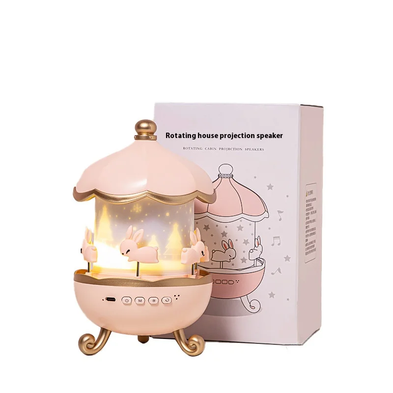 main-image-4 LED projektor noćno svetlo u roze boji pored kutije